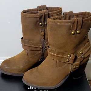 Brown Jusfab Everett boot size 7
